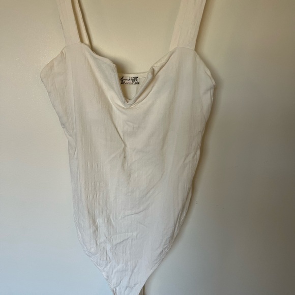 Free People Pippa V-Wire Bodysuit in White - Picture 4 of 9
